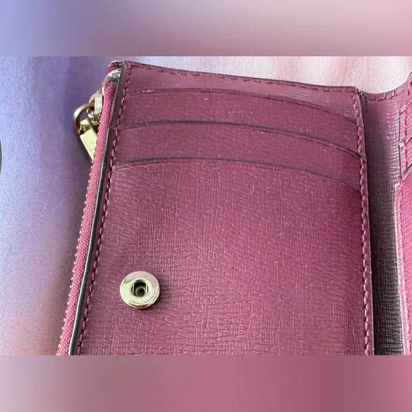 Kate Spade Sylvia Panther Dot Small Slim Bifold Wallet - Picture 12 of 16